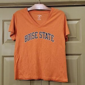 League collegiate Boise State v neck t shirt
